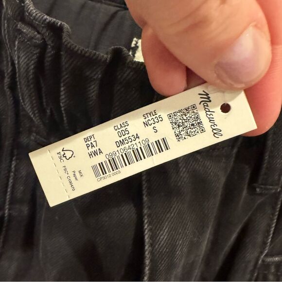 Madewell pull on balloon jeans hobson wash paperbag edition S NWT - Picture 5 of 9